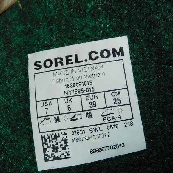 Sorel Red & Black Flurry Snow Boots Size 7 - Picture 8 of 9